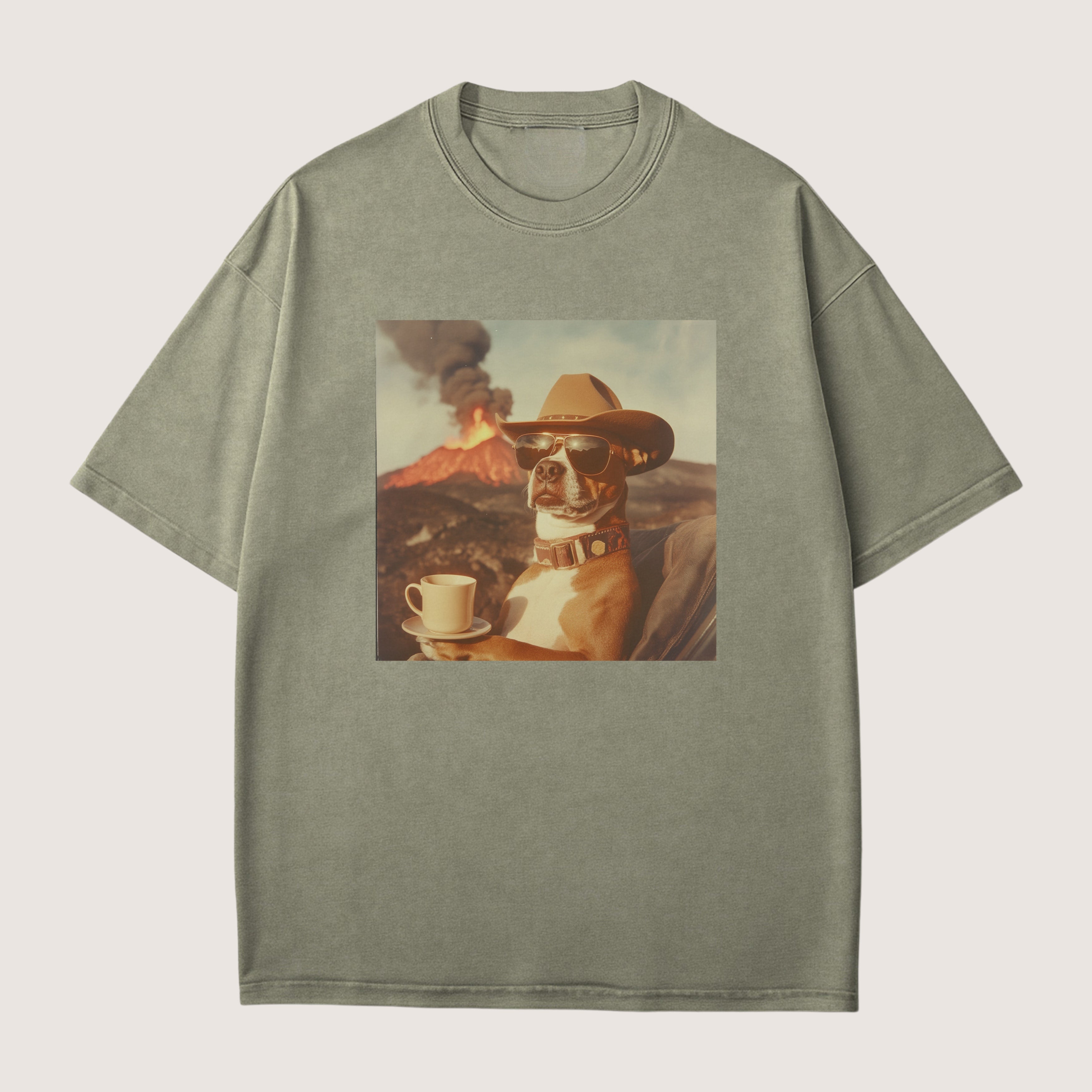 Boxer Dog Volcano Shirt