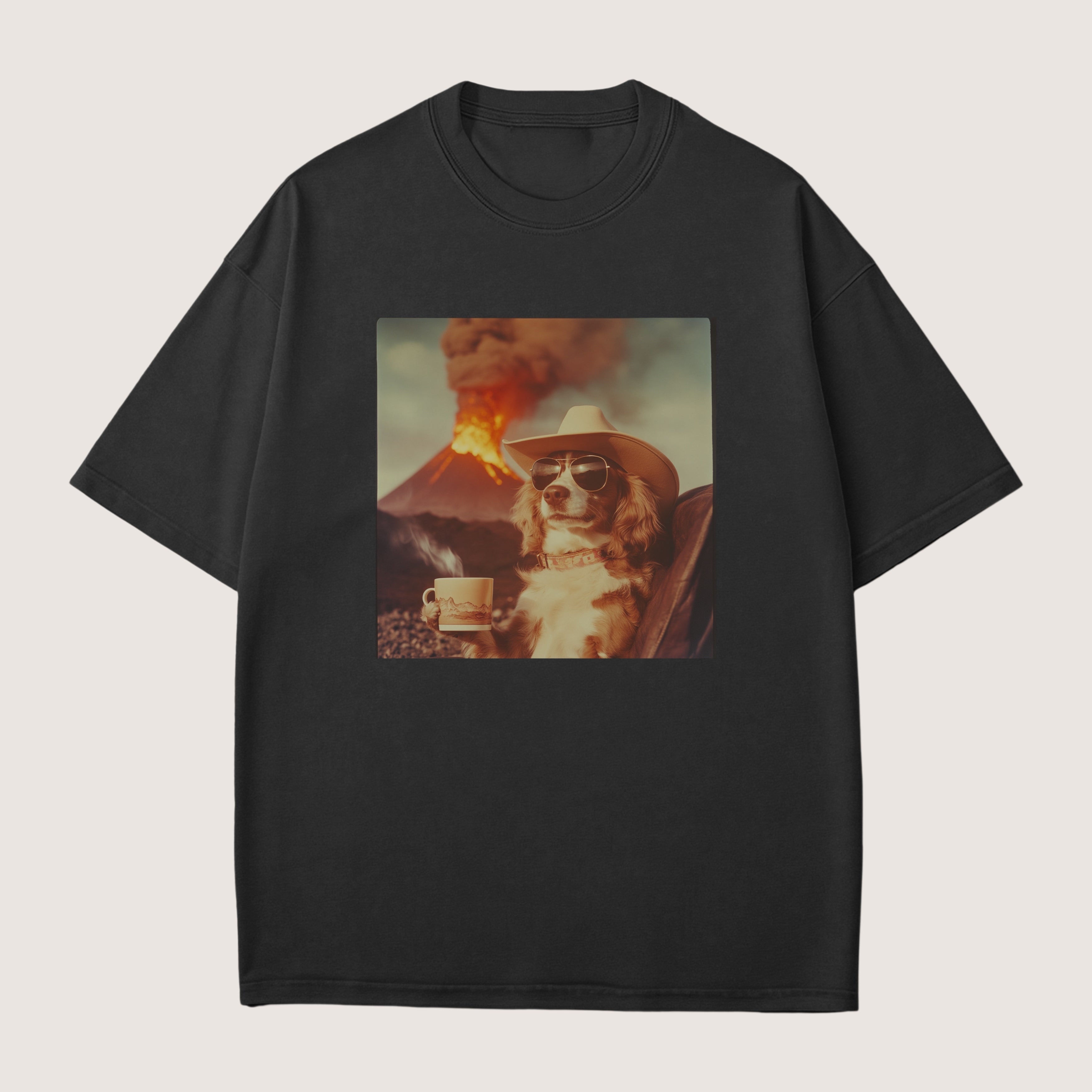 Brittany Spaniel Dog Volcano Shirt