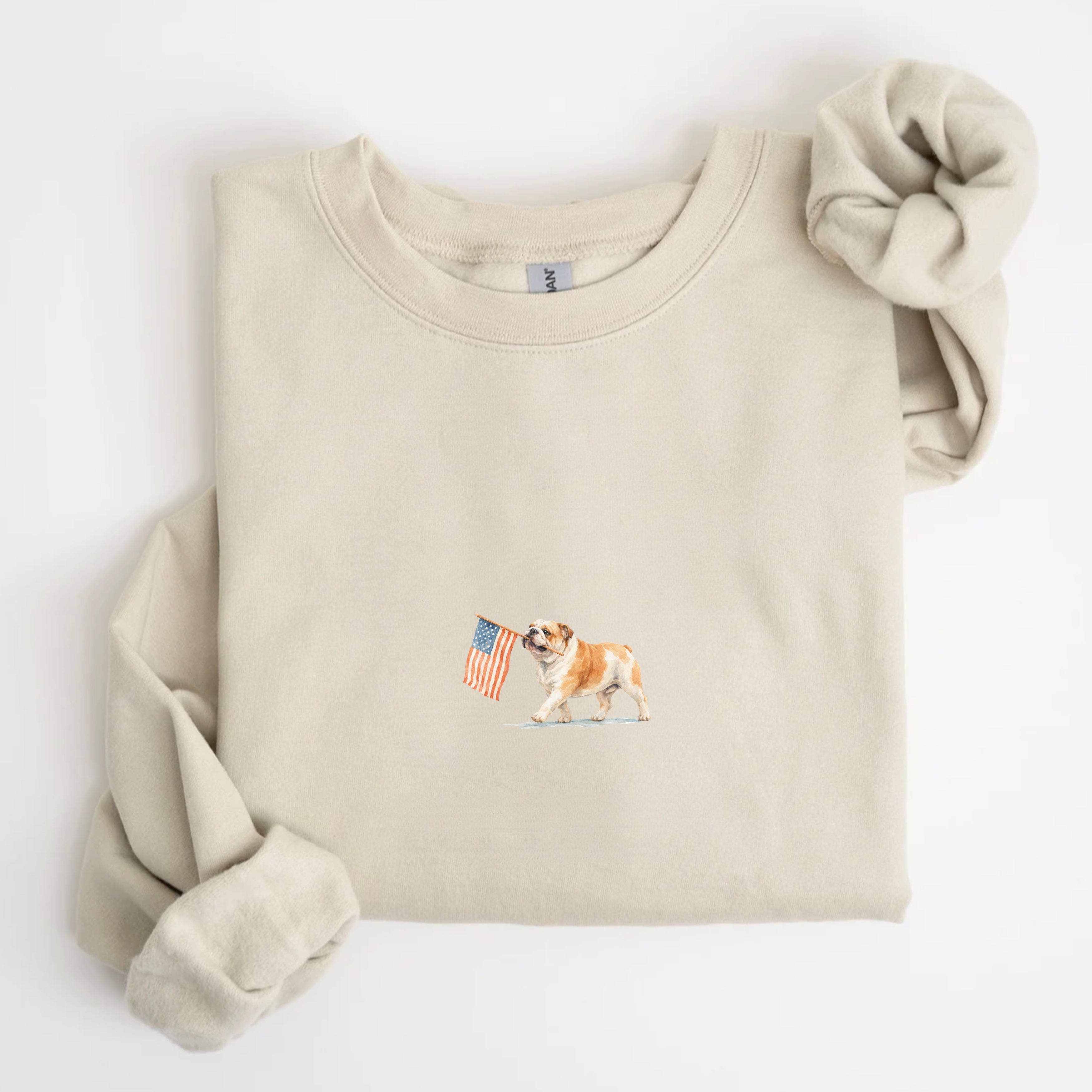 Bulldog US Flag Sweatshirt
