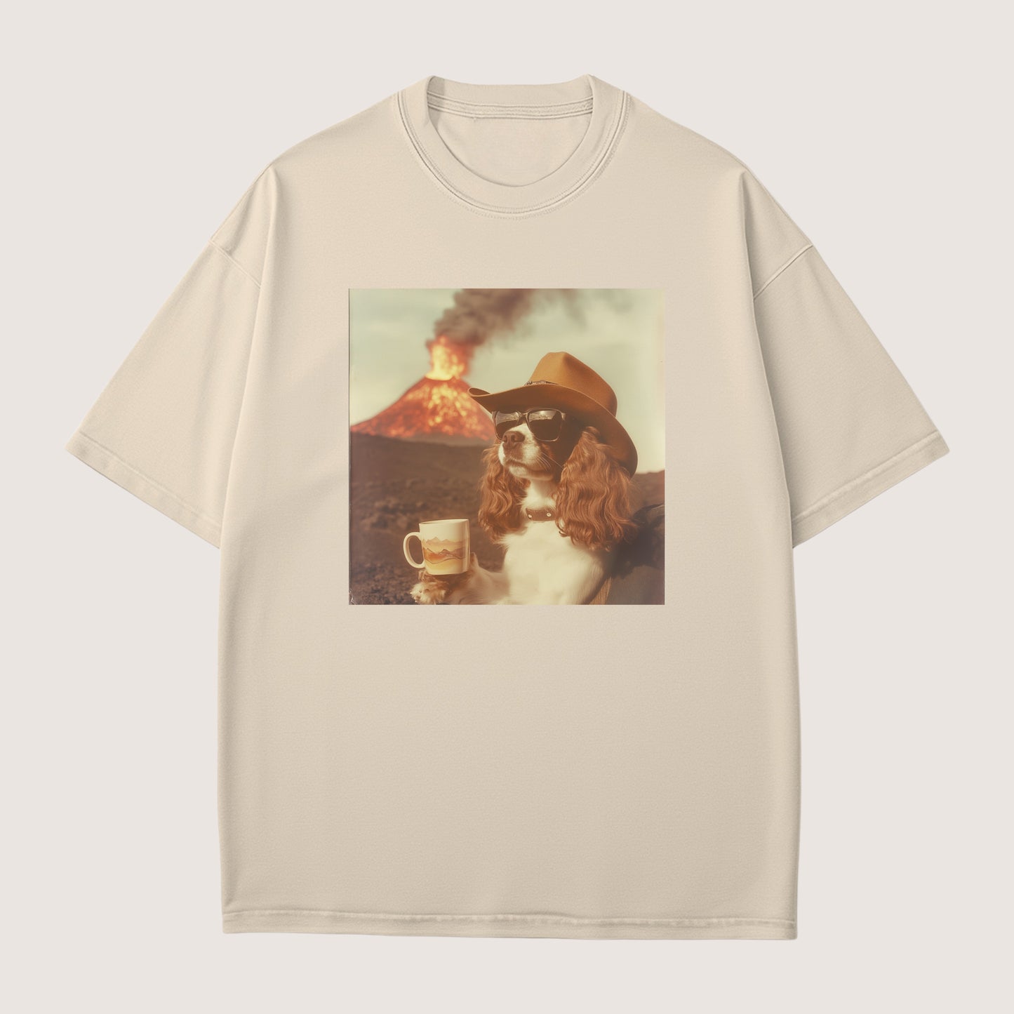 Cavalier King Charles Spaniel Dog Volcano Shirt