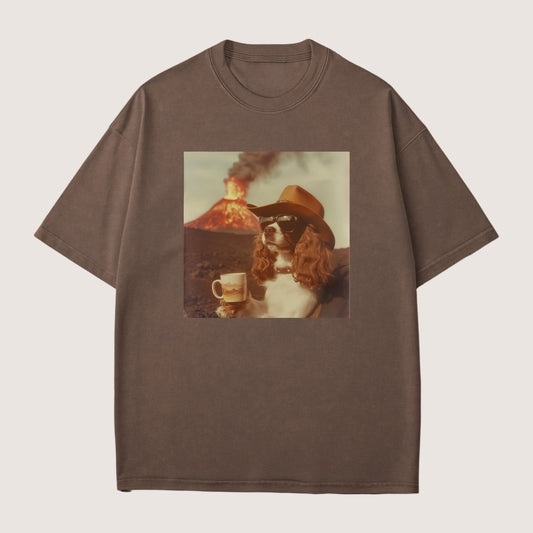 Cavalier King Charles Spaniel Dog Volcano Shirt