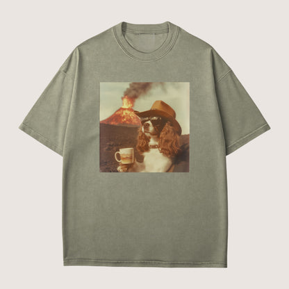 Cavalier King Charles Spaniel Dog Volcano Shirt