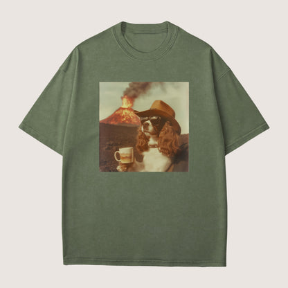 Cavalier King Charles Spaniel Dog Volcano Shirt