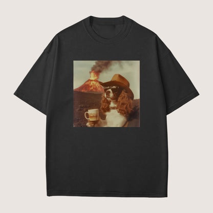 Cavalier King Charles Spaniel Dog Volcano Shirt