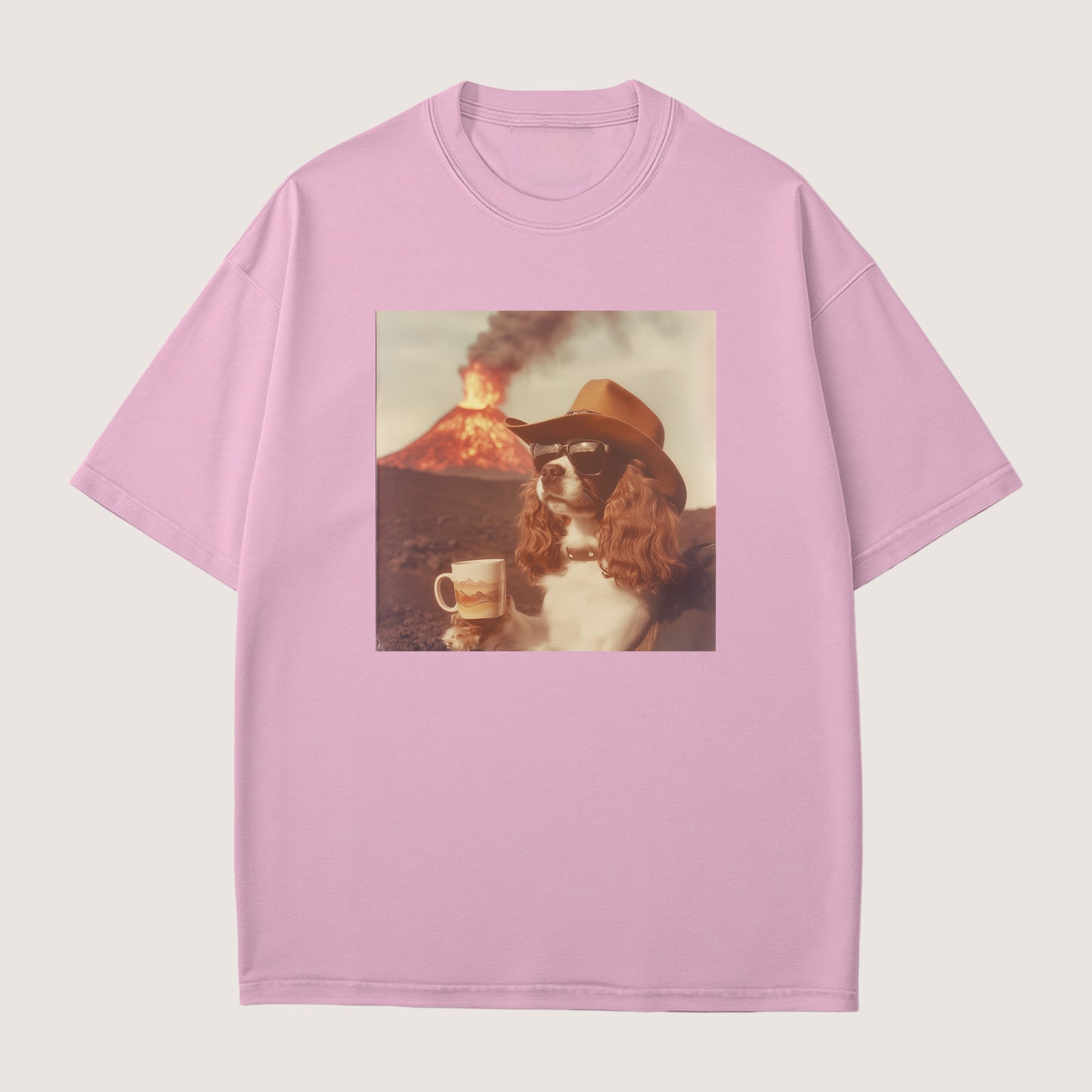 Cavalier King Charles Spaniel Dog Volcano Shirt