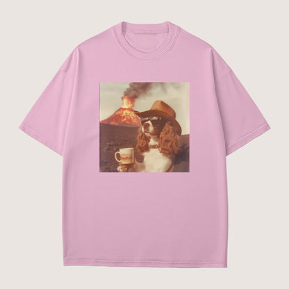 Cavalier King Charles Spaniel Dog Volcano Shirt
