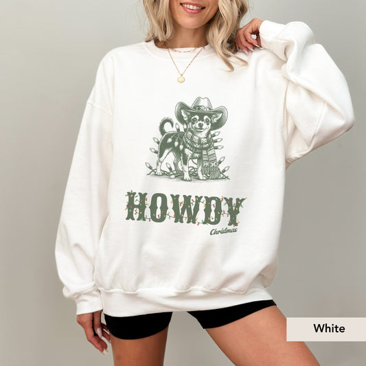 Chihuahua Howdy Christmas Sweatshirt