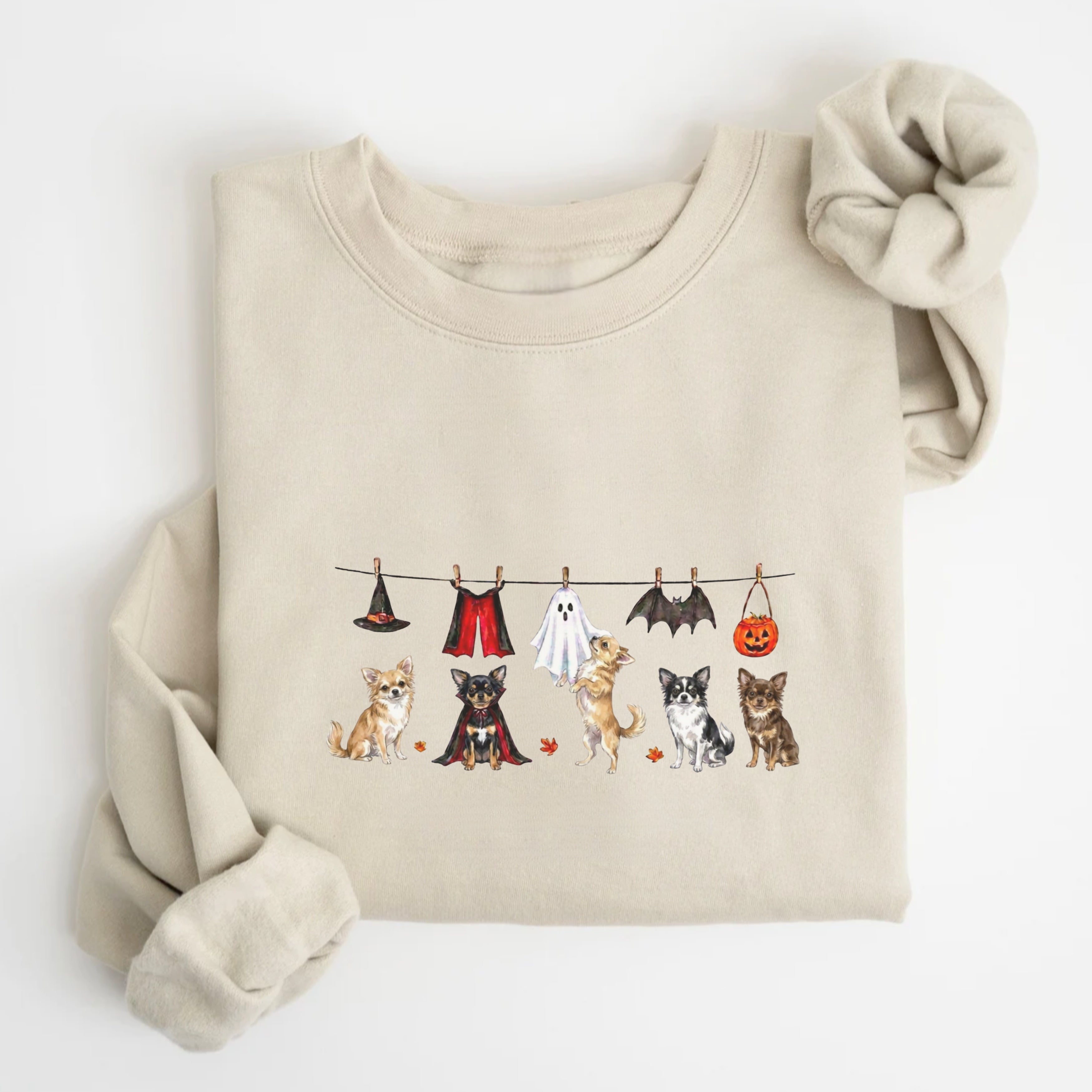 Chihuahua Longhaired Halloween Sweatshirt