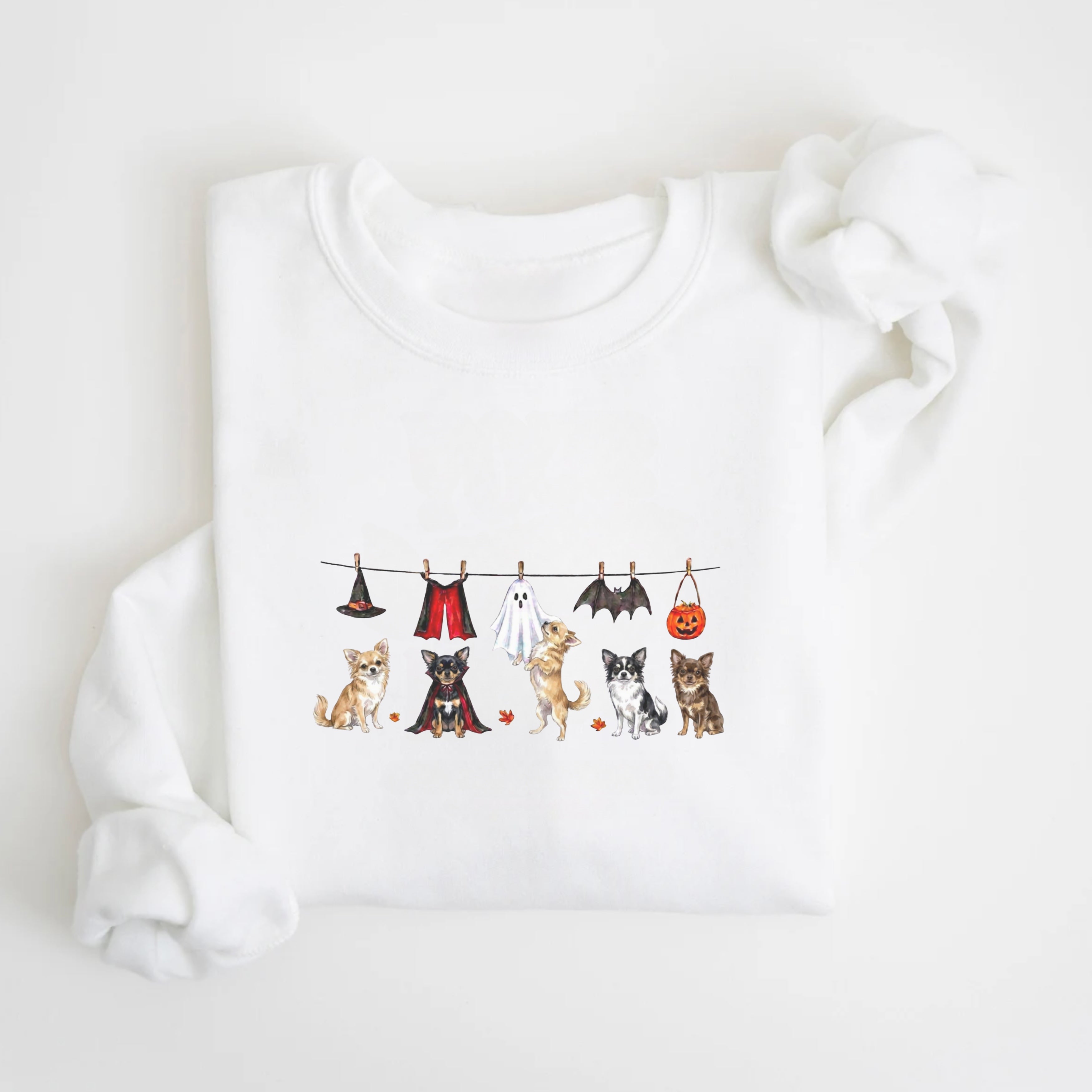 Chihuahua Longhaired Halloween Sweatshirt