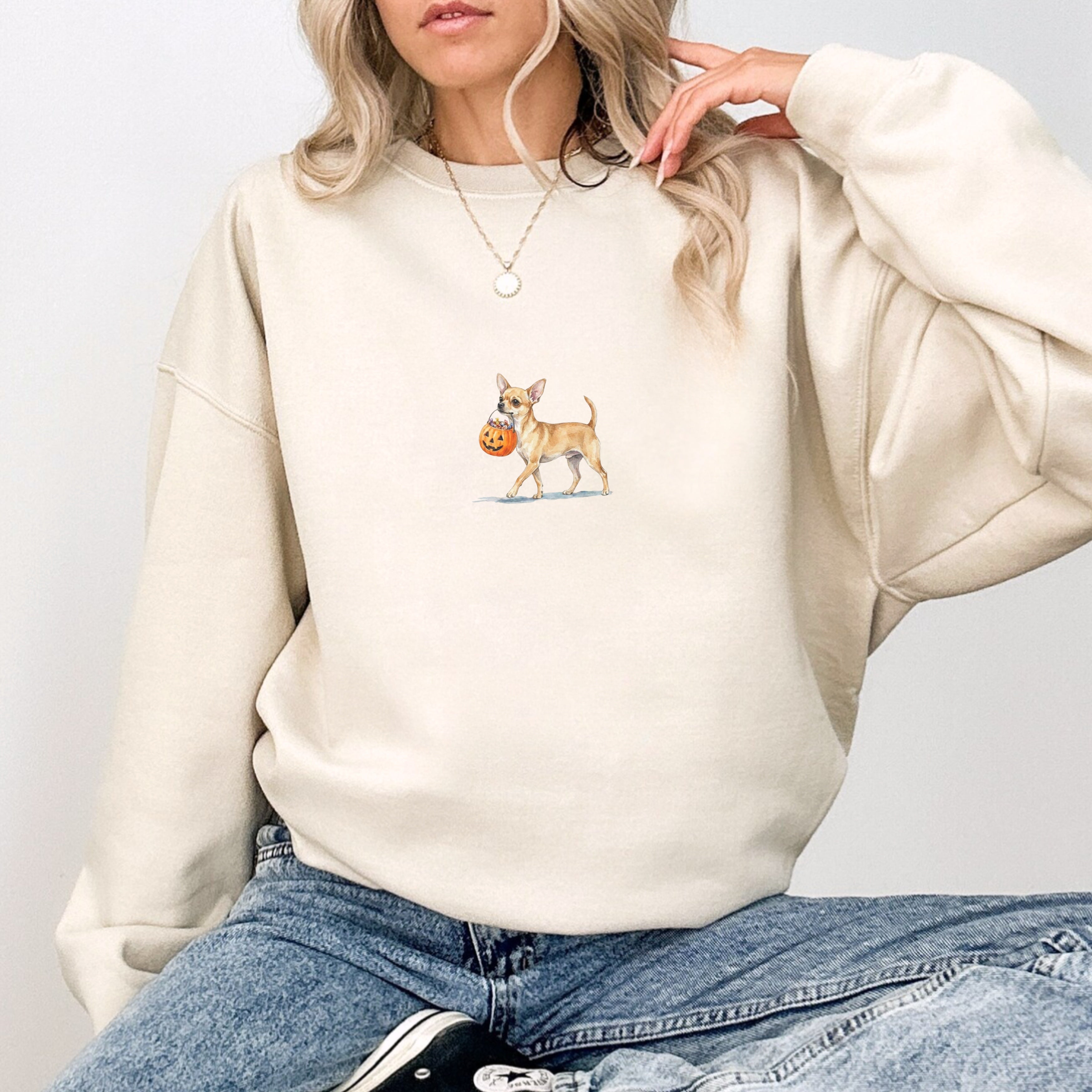 Chihuahua Short Haired Halloween Sweatshirt