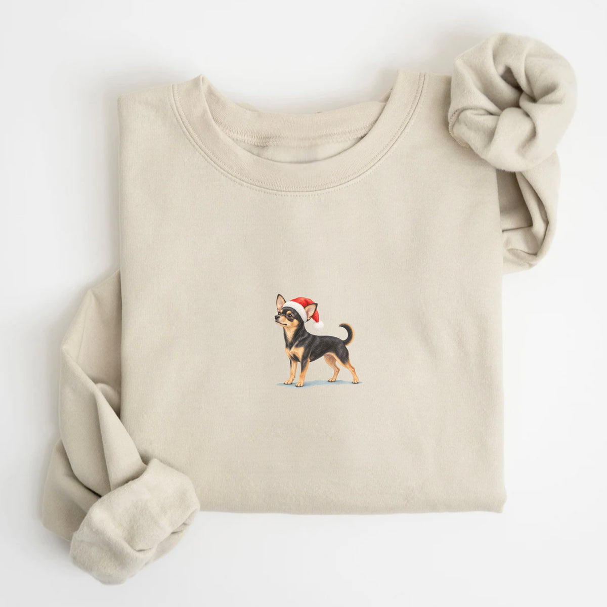 Chihuahua black and tan  Christmas Sweatshirt