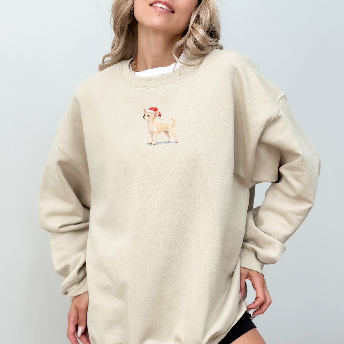 Chihuahua cream Christmas Sweatshirt