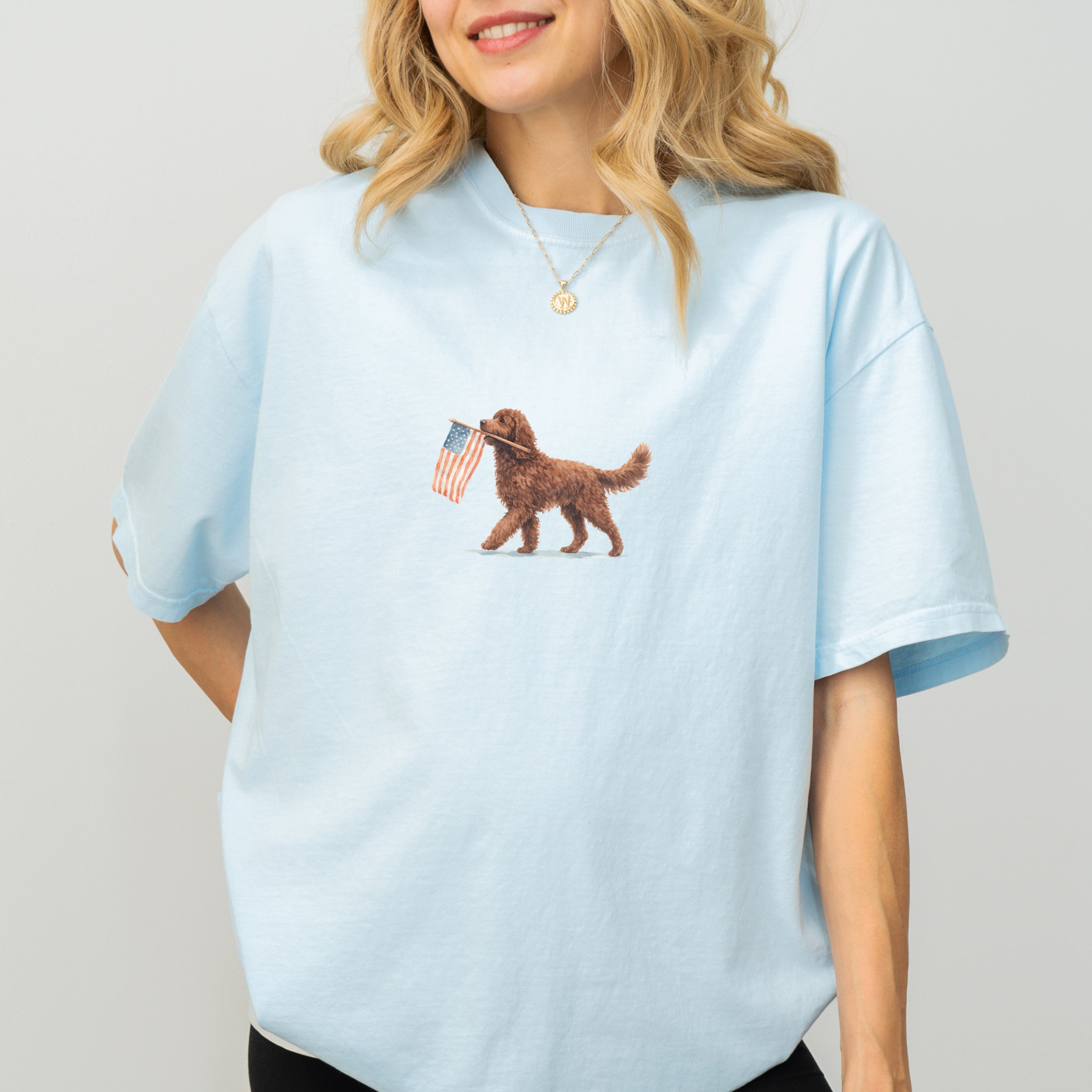 Chocolate Goldendoodle USA T-shirt