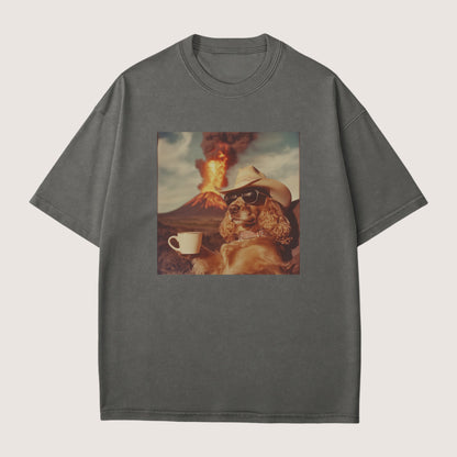 Cocker Spaniel Dog Volcano Shirt
