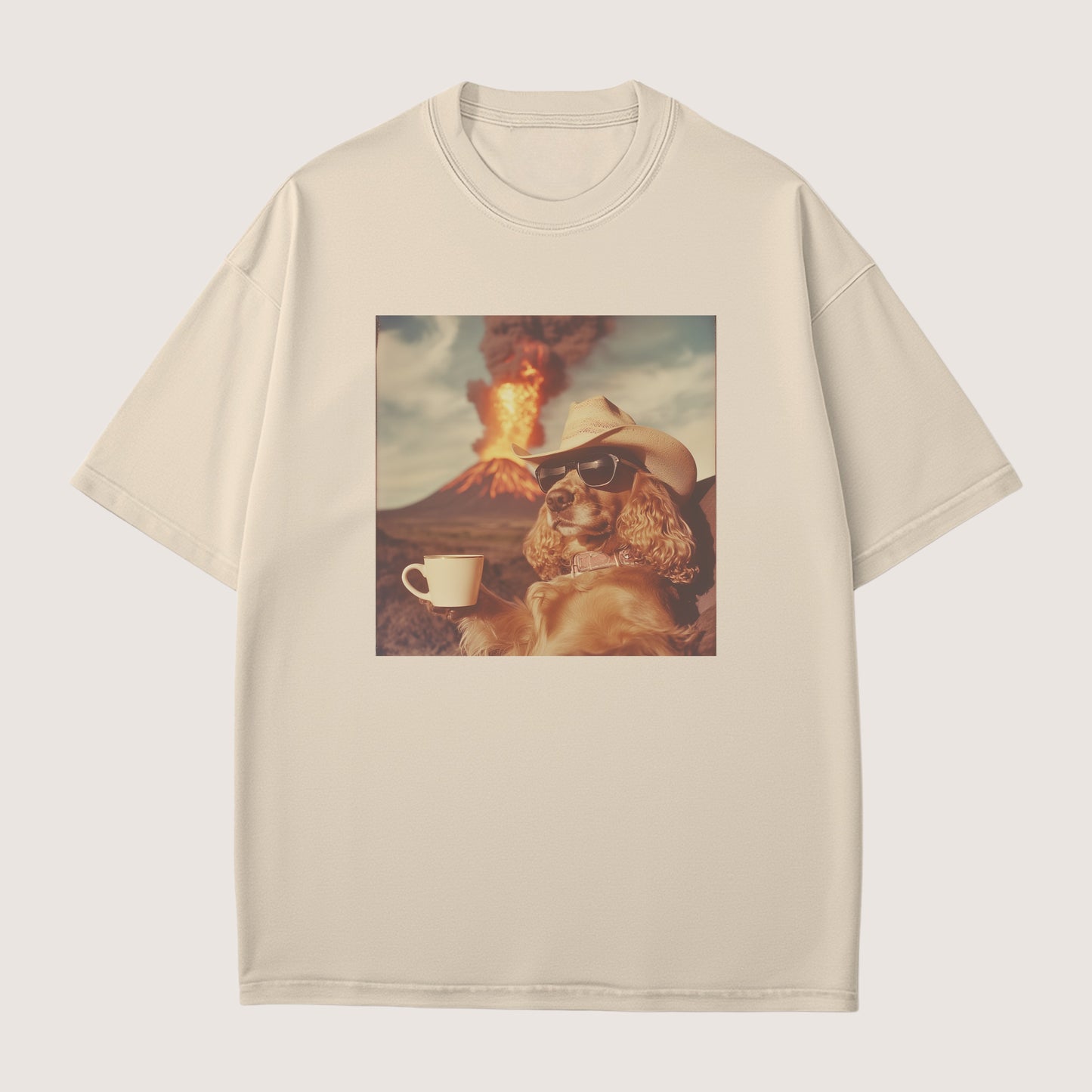 Cocker Spaniel Dog Volcano Shirt