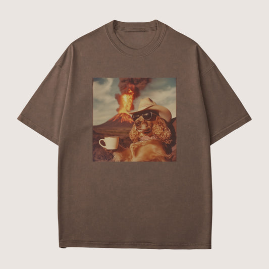 Cocker Spaniel Dog Volcano Shirt