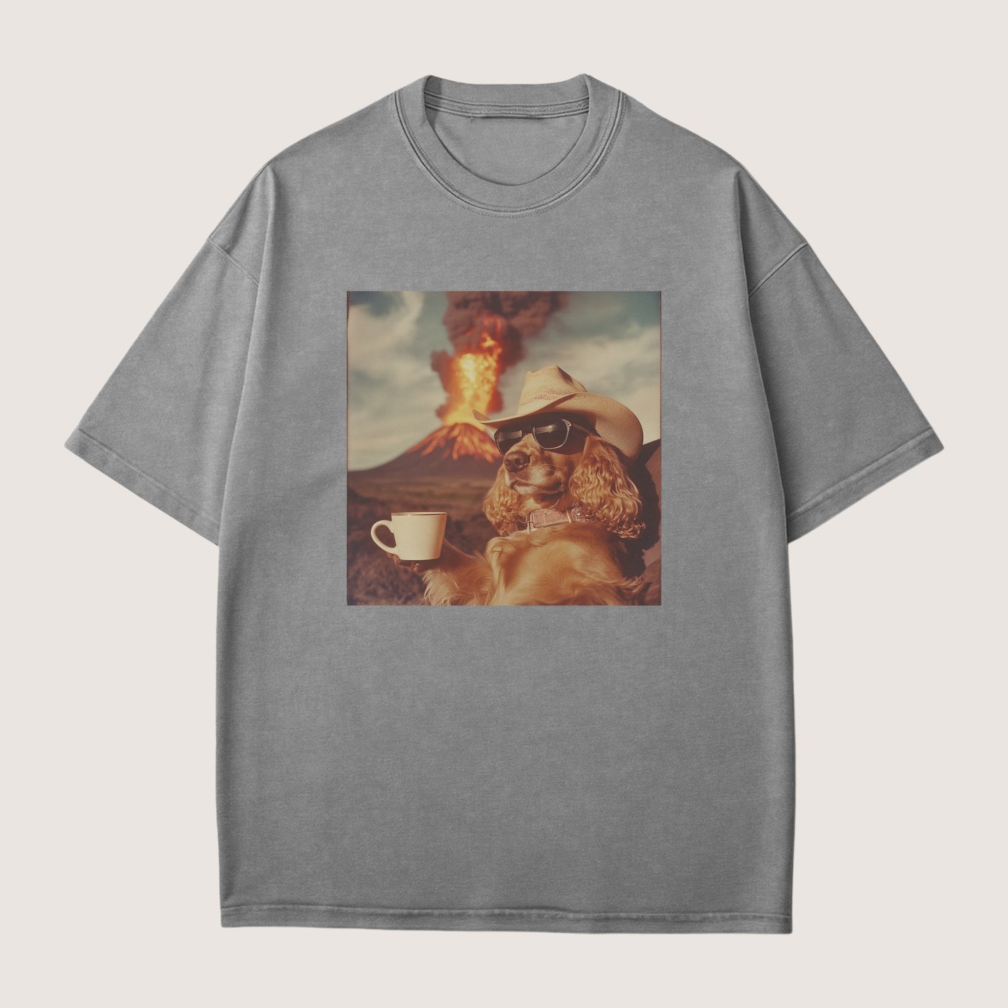 Cocker Spaniel Dog Volcano Shirt