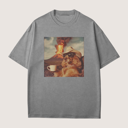 Cocker Spaniel Dog Volcano Shirt