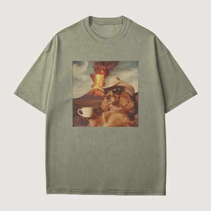 Cocker Spaniel Dog Volcano Shirt