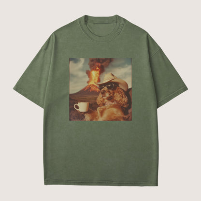Cocker Spaniel Dog Volcano Shirt