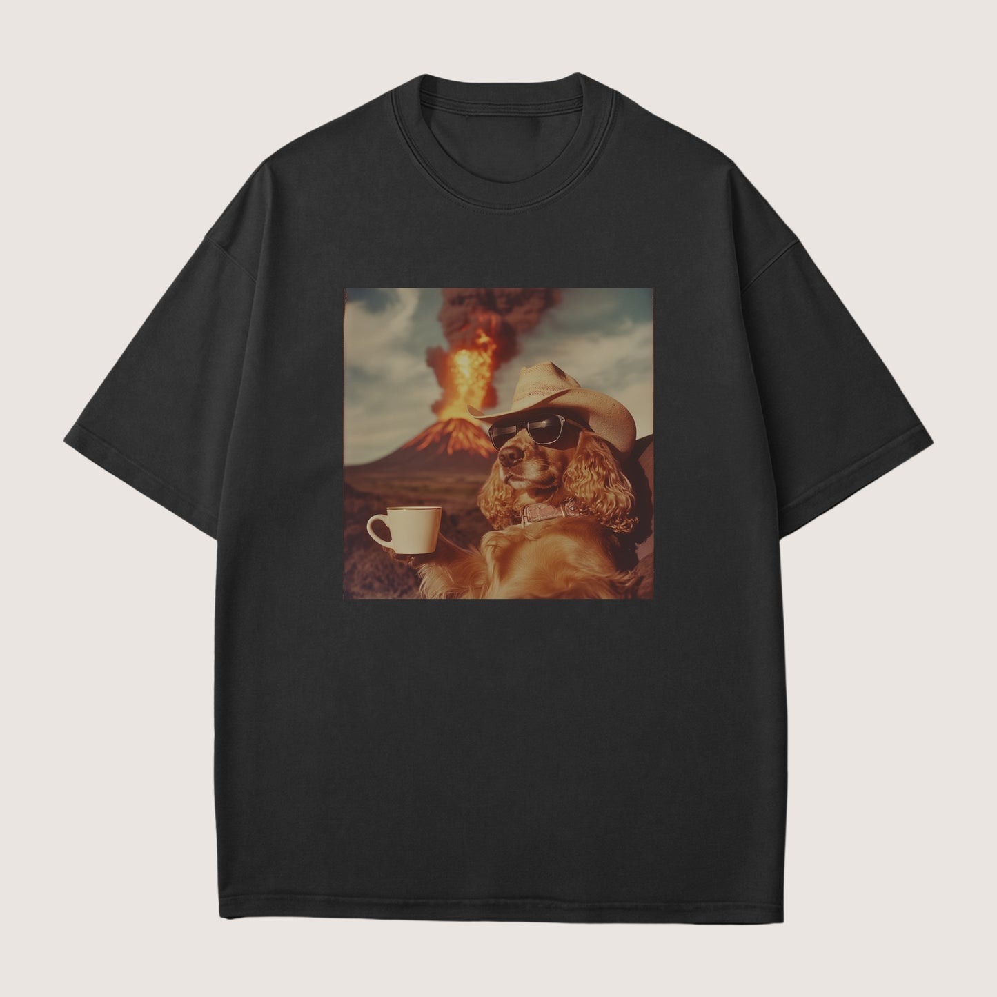 Cocker Spaniel Dog Volcano Shirt