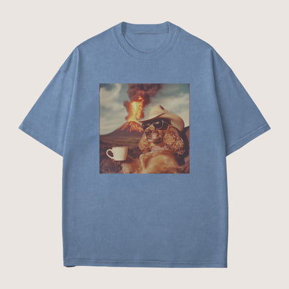 Cocker Spaniel Dog Volcano Shirt