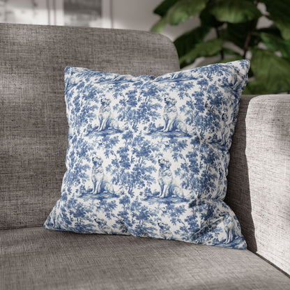 Golden Retriever Blue French Toile De Jouy Pillow