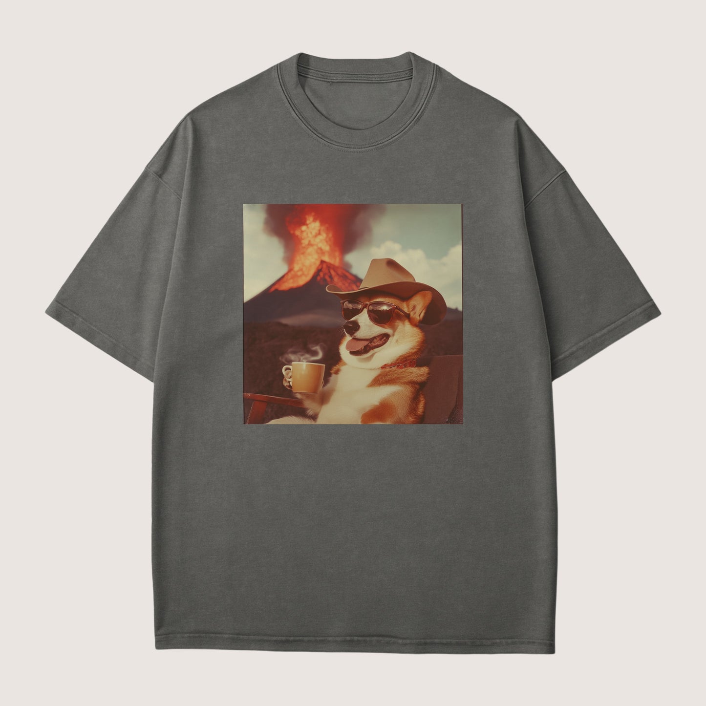 Corgi Dog Volcano Shirt