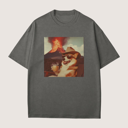 Corgi Dog Volcano Shirt