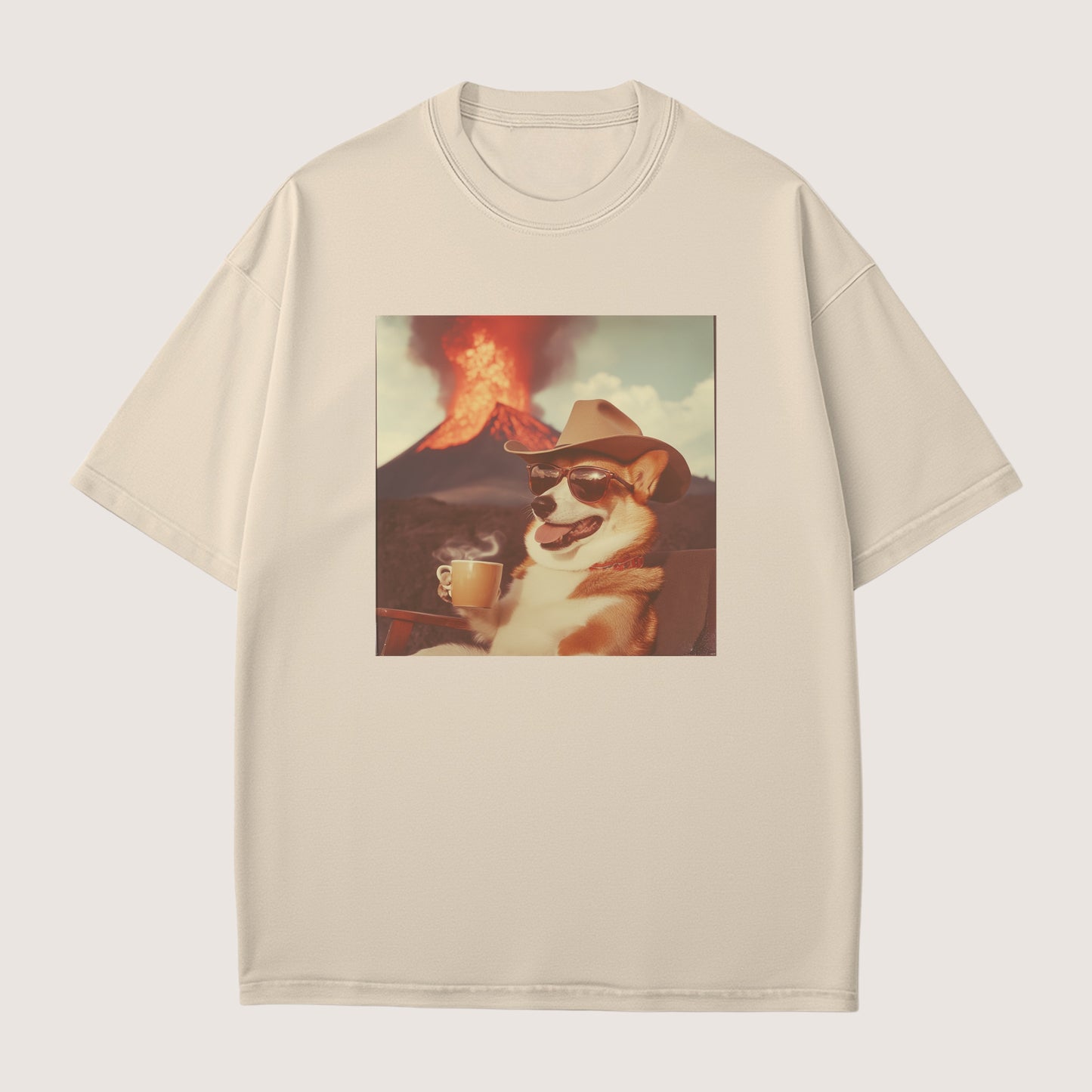 Corgi Dog Volcano Shirt