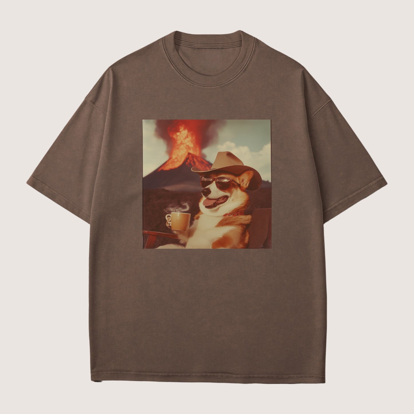 Corgi Dog Volcano Shirt