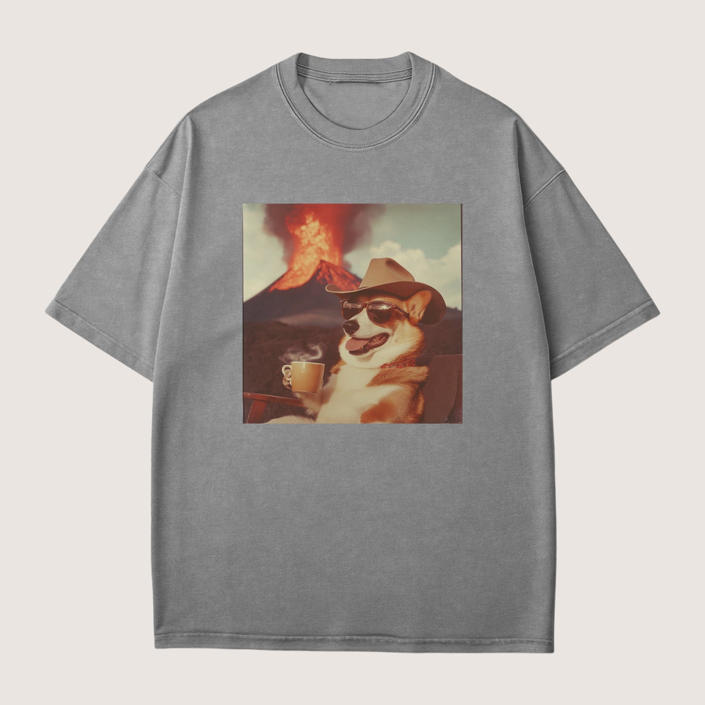 Corgi Dog Volcano Shirt