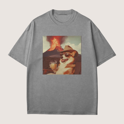 Corgi Dog Volcano Shirt