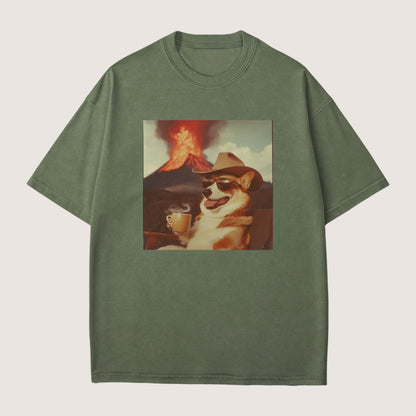 Corgi Dog Volcano Shirt