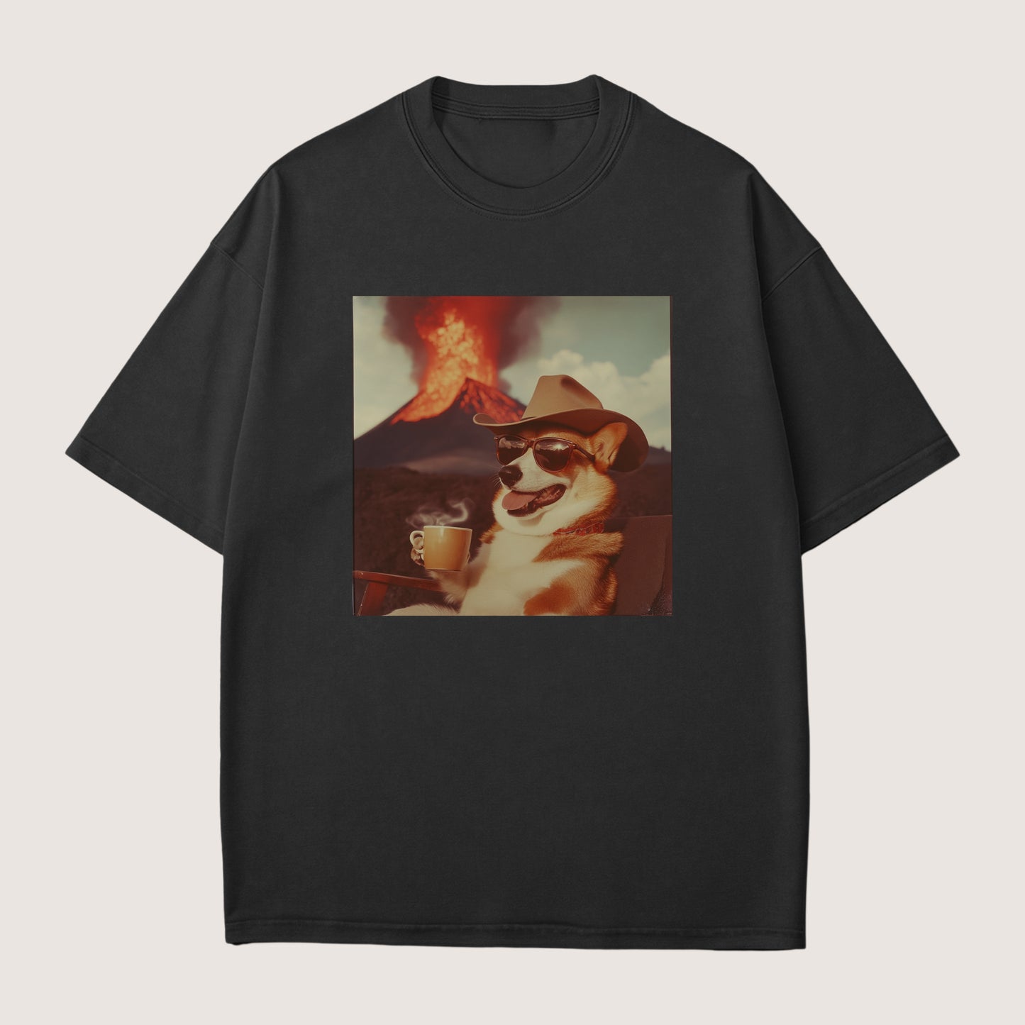 Corgi Dog Volcano Shirt