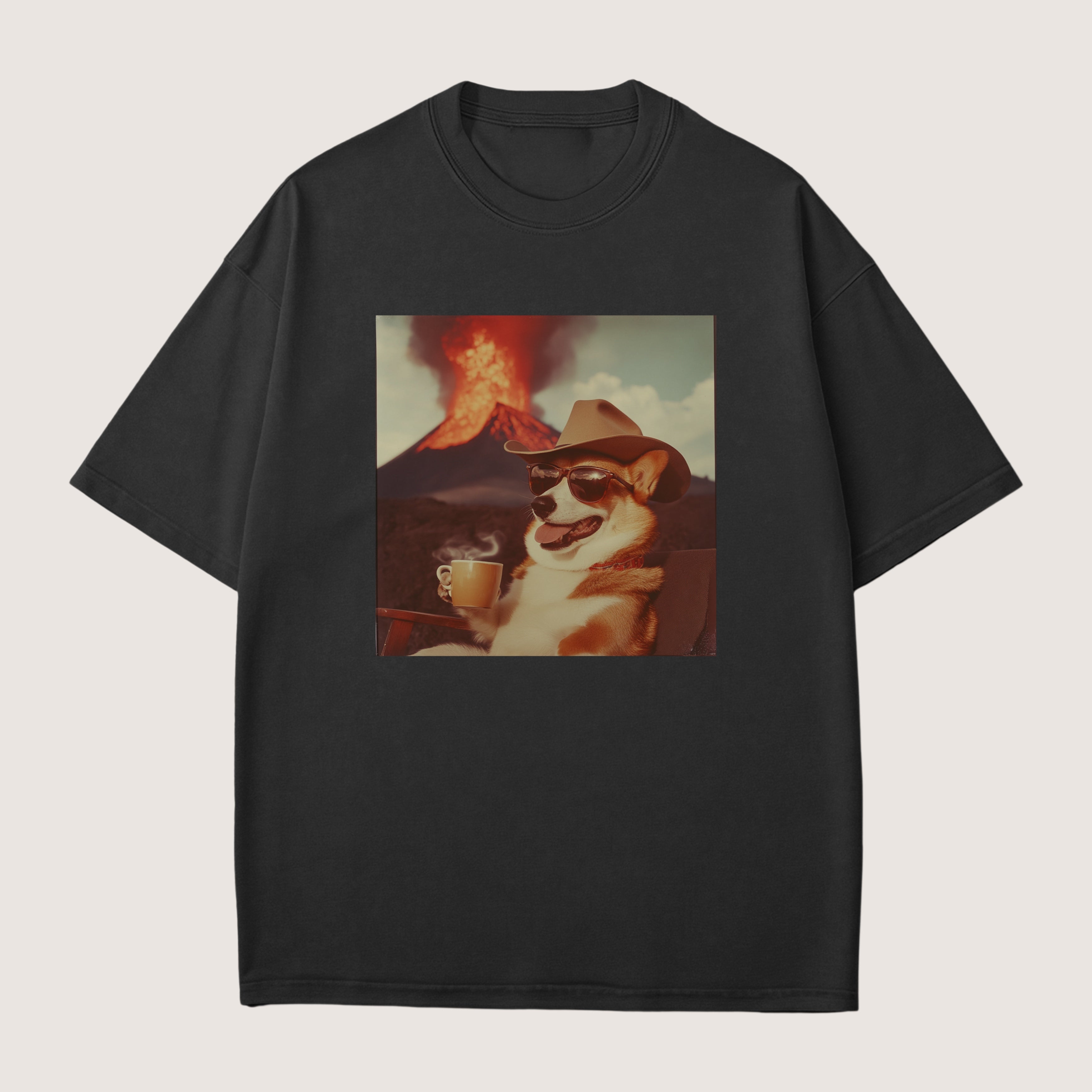 Corgi Dog Volcano Shirt