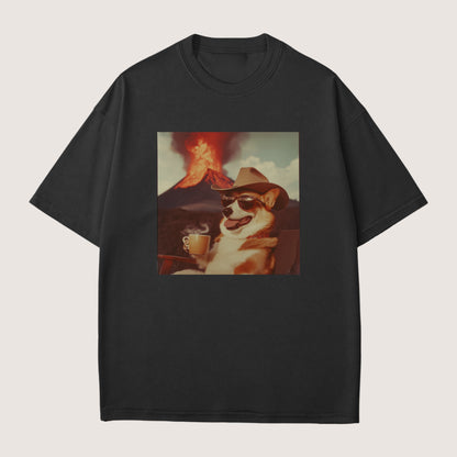 Corgi Dog Volcano Shirt
