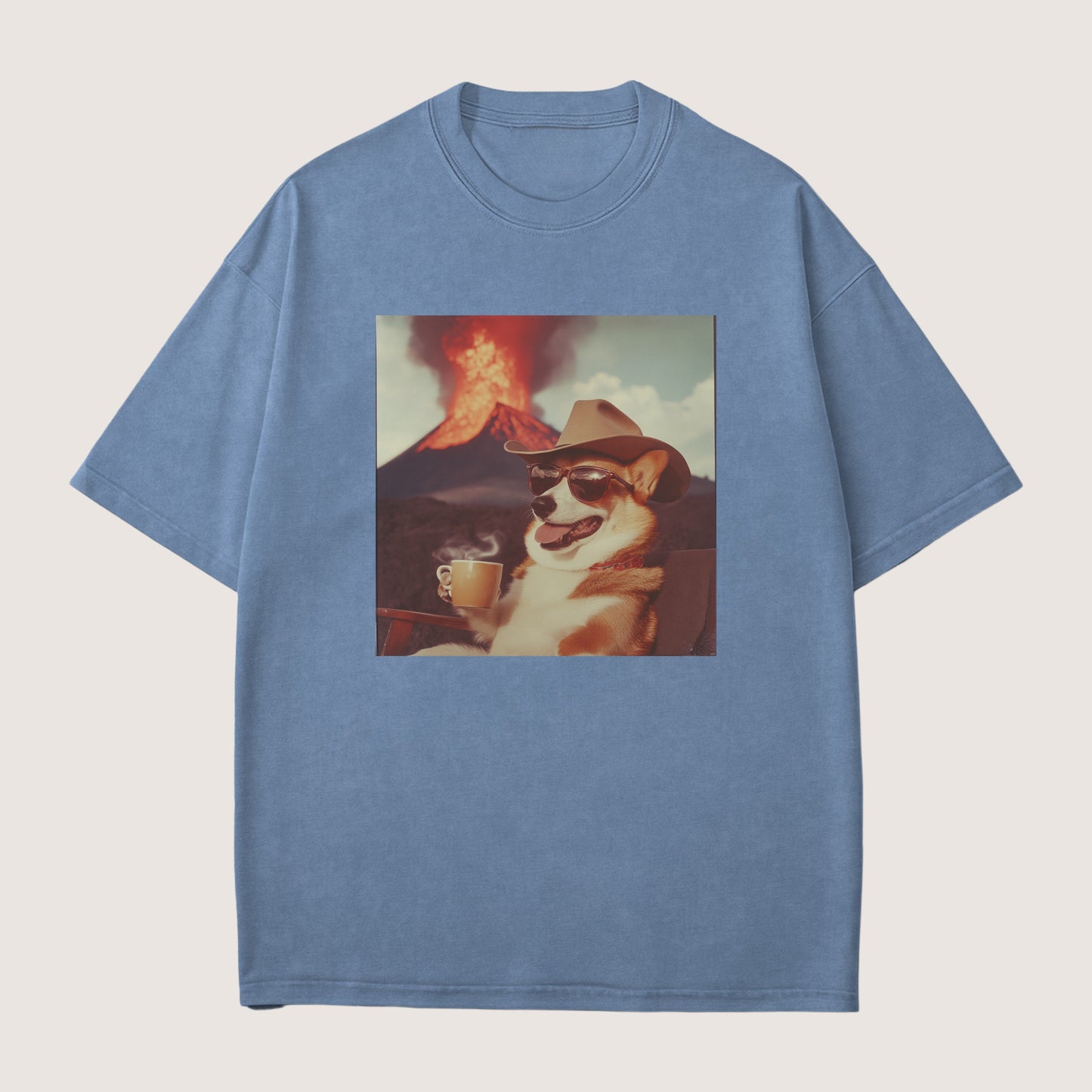 Corgi Dog Volcano Shirt