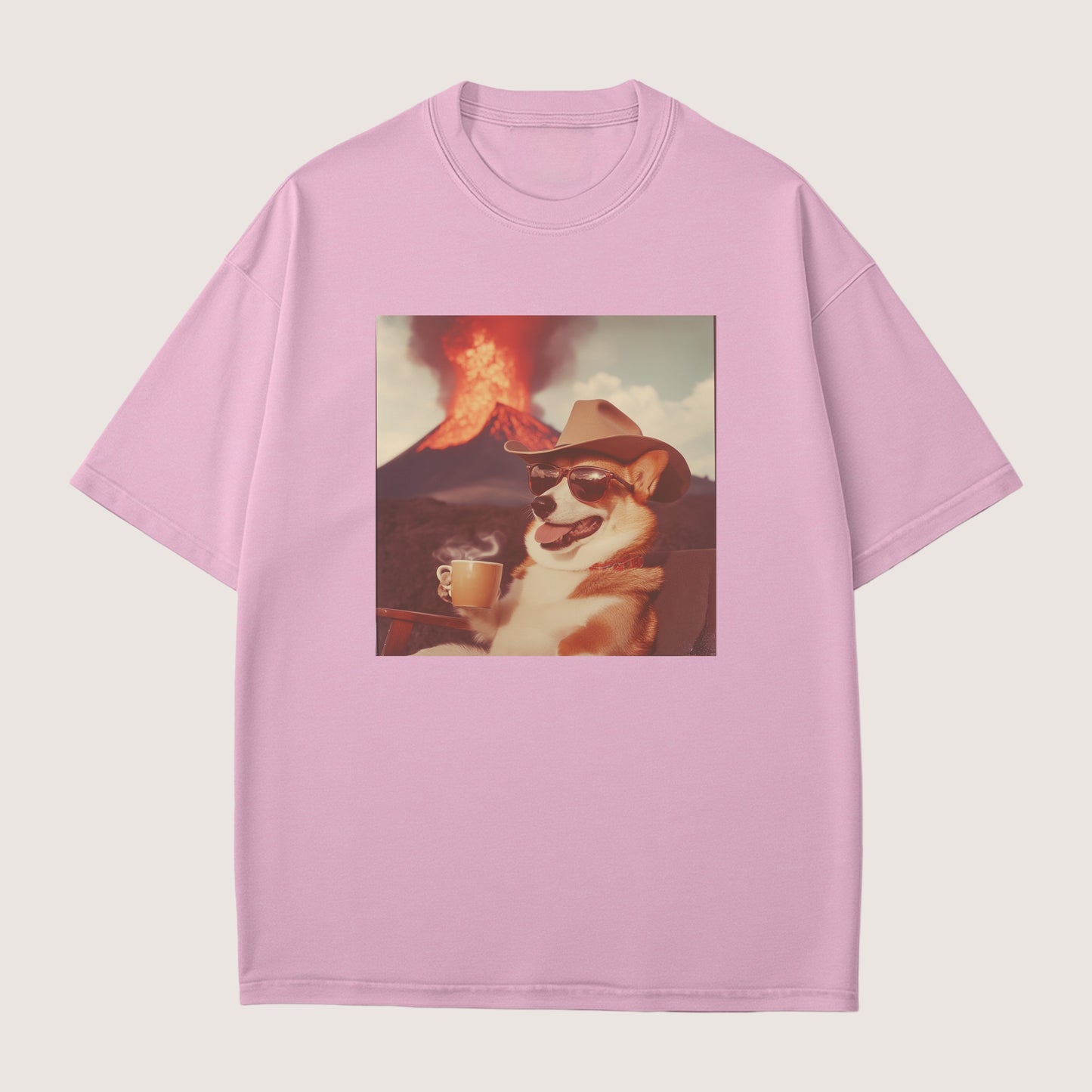 Corgi Dog Volcano Shirt