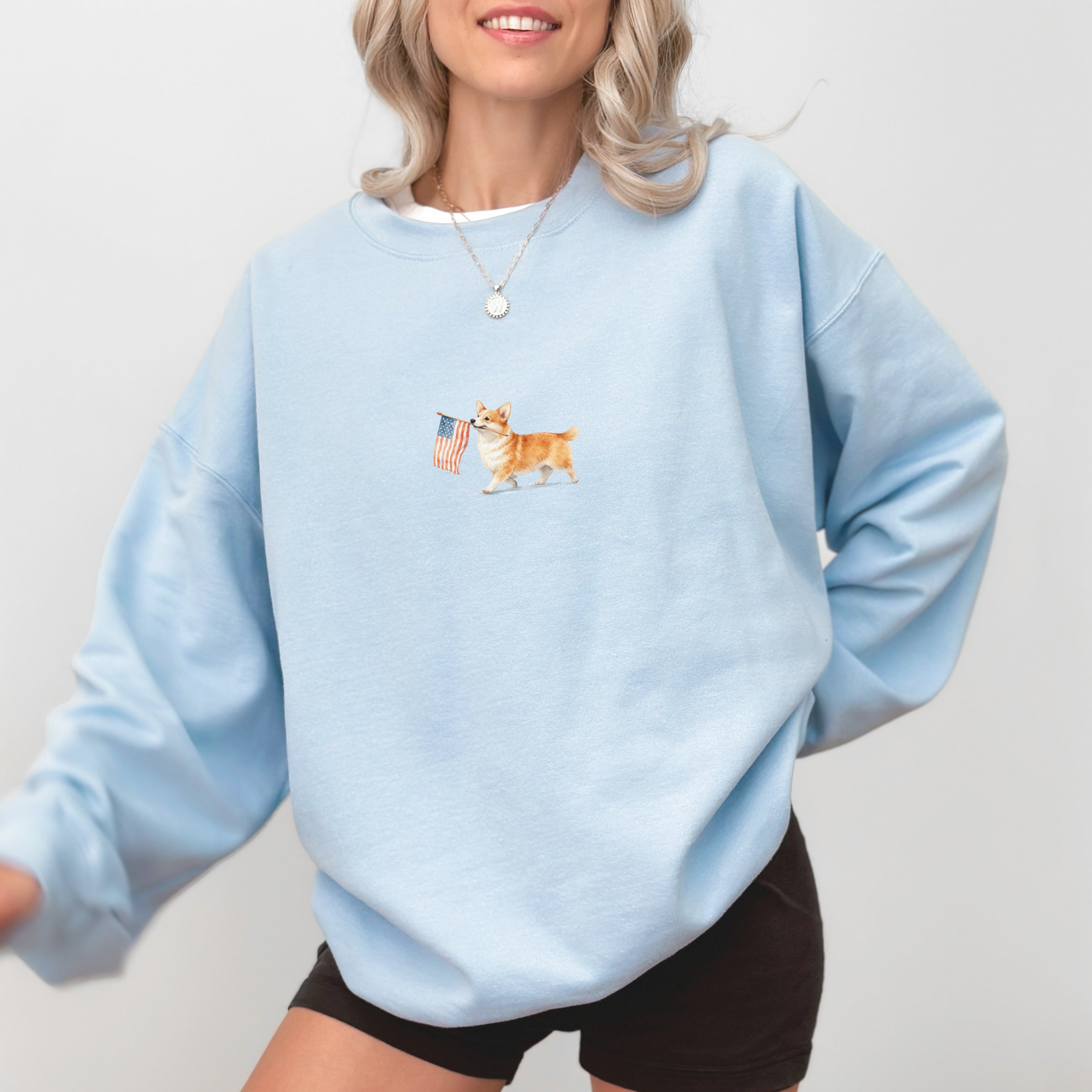 Corgi US Flag Sweatshirt