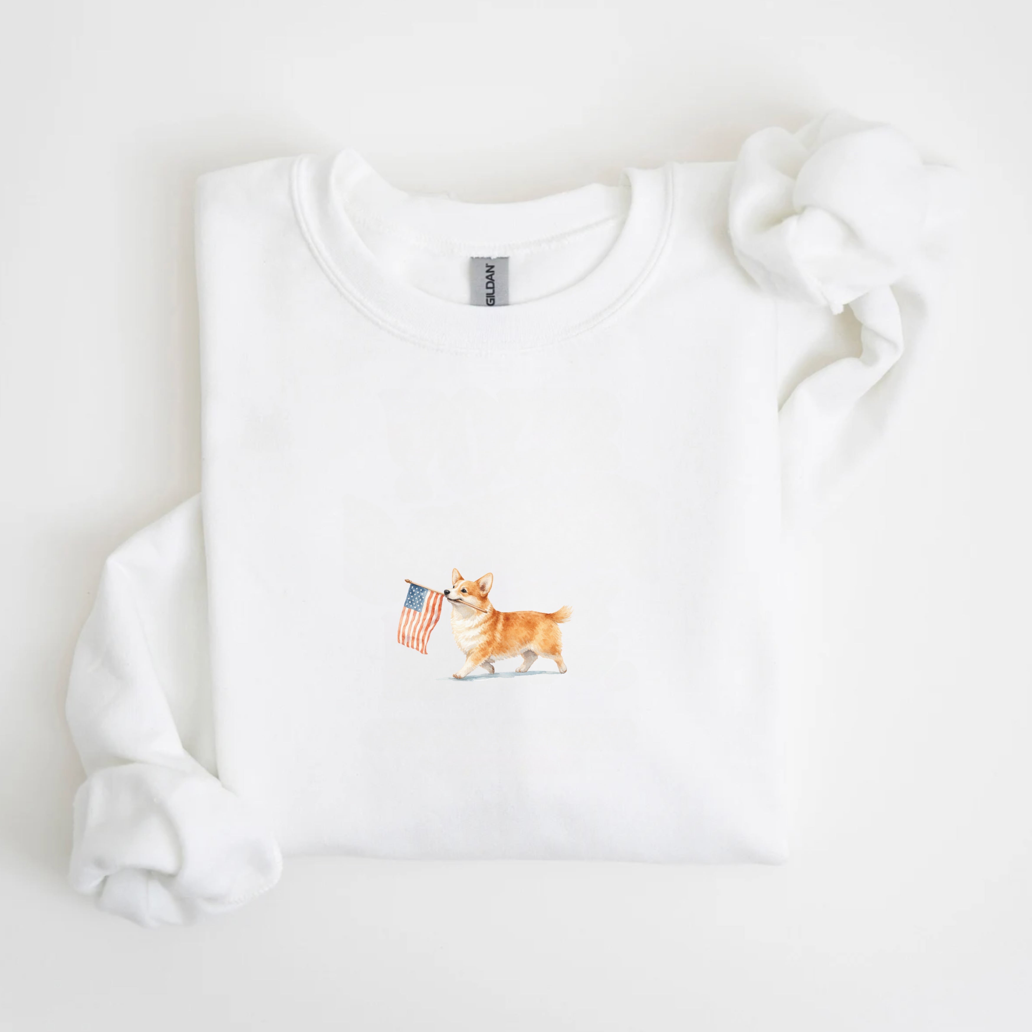 Corgi US Flag Sweatshirt