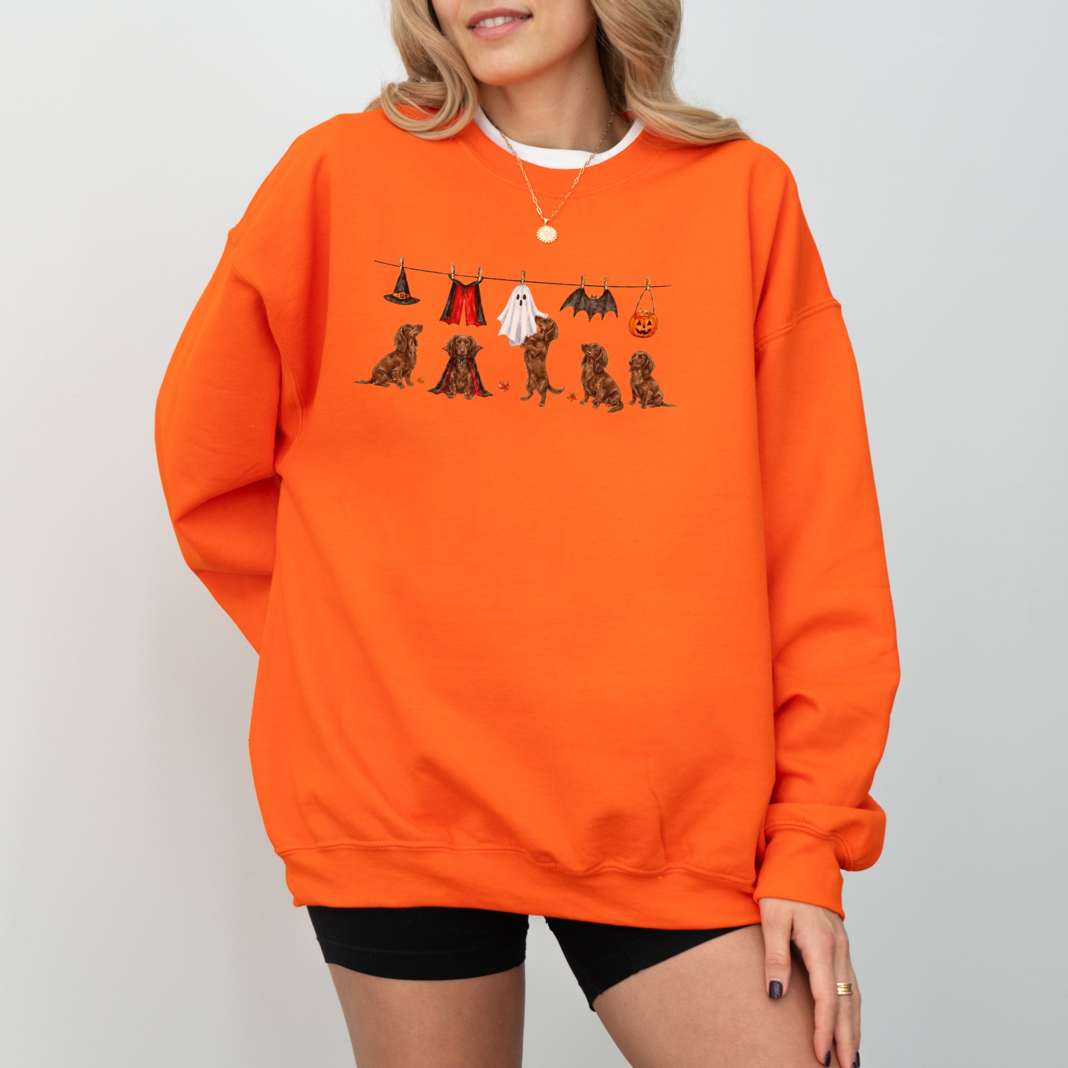 Dachshund LH Brown Halloween Sweatshirt