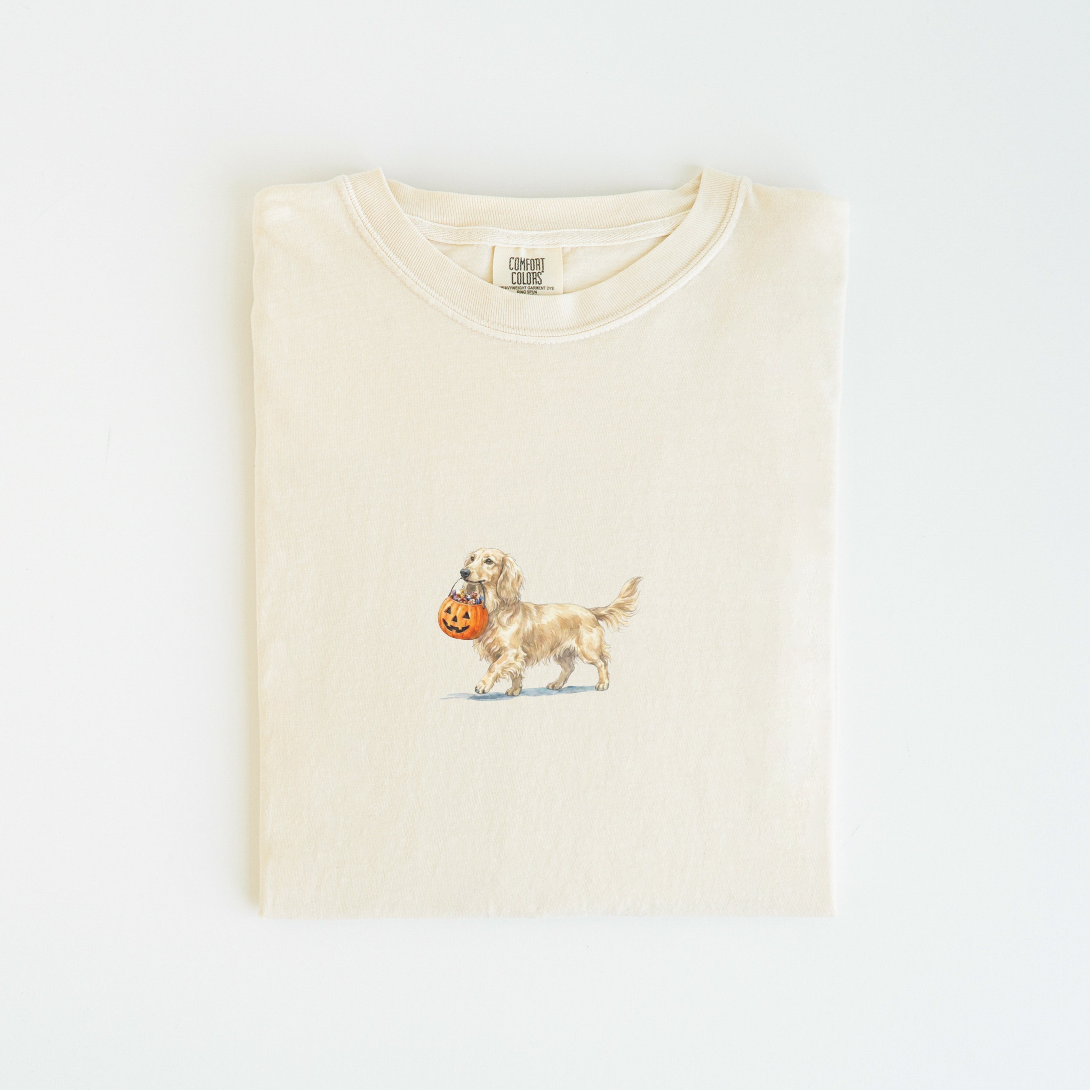 Dachshund LH Cream Halloween T-shirt