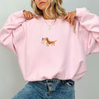 Dachshund Longhaired US Flag Sweatshirt