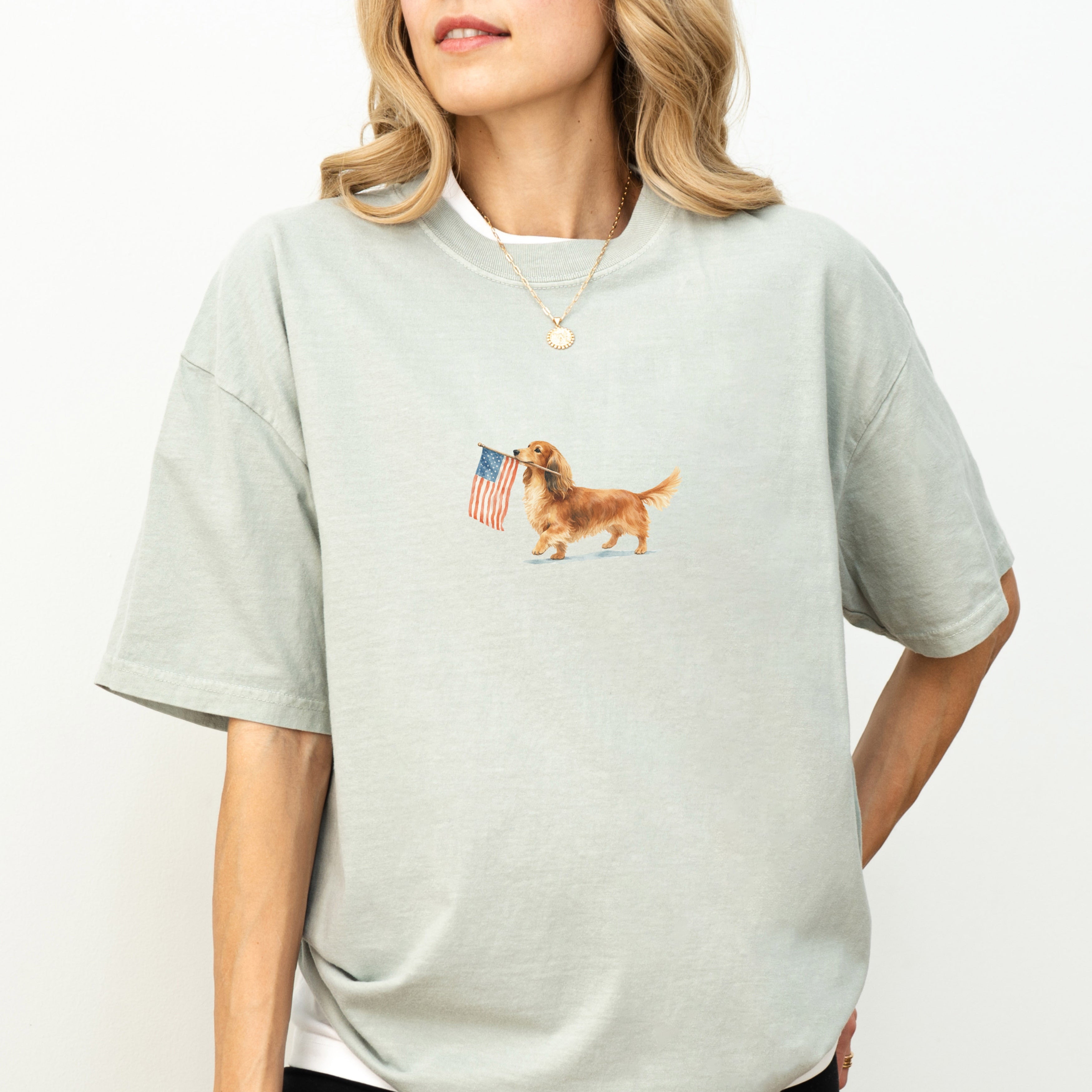 Dachshund Longhaired USA T-shirt