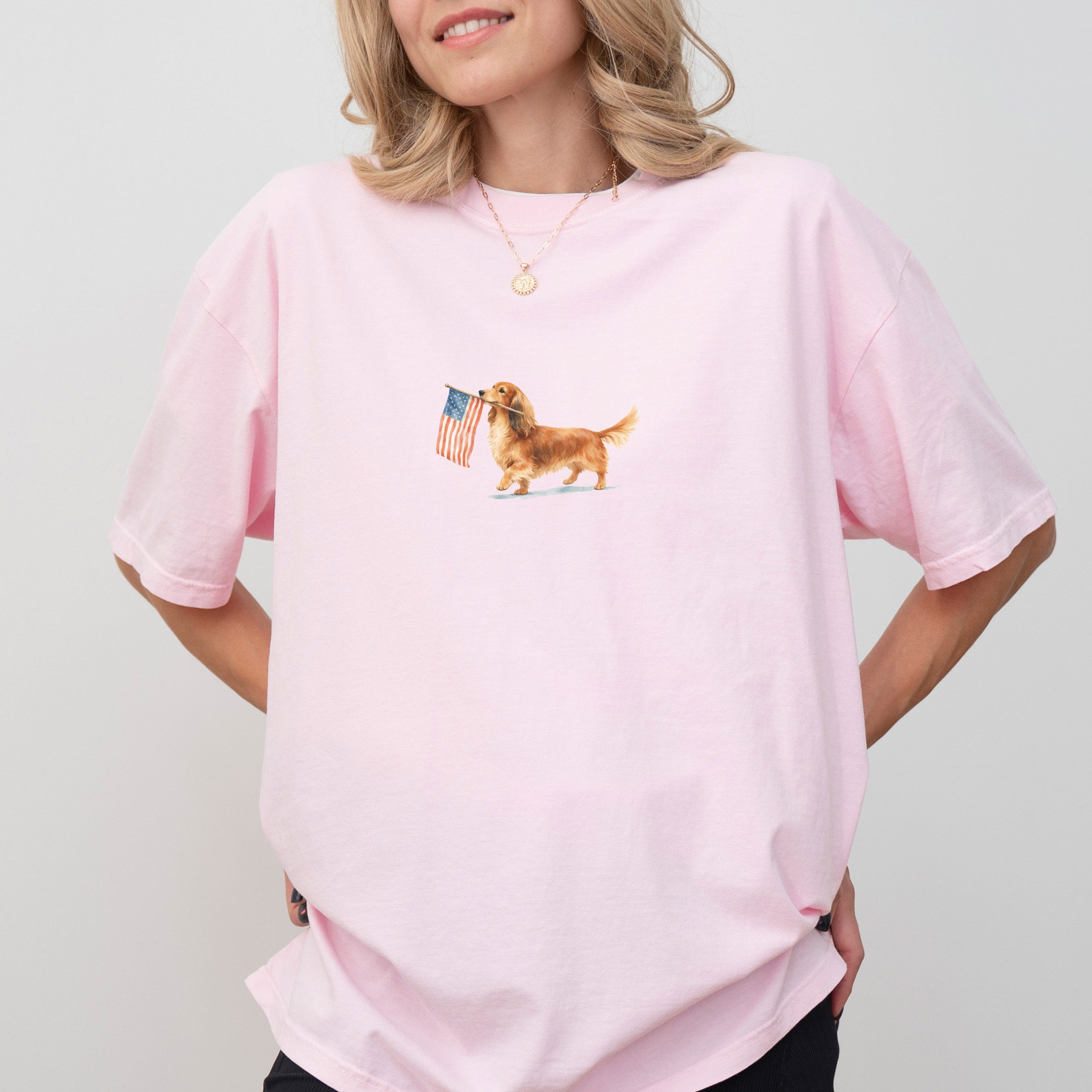 Dachshund Longhaired USA T-shirt