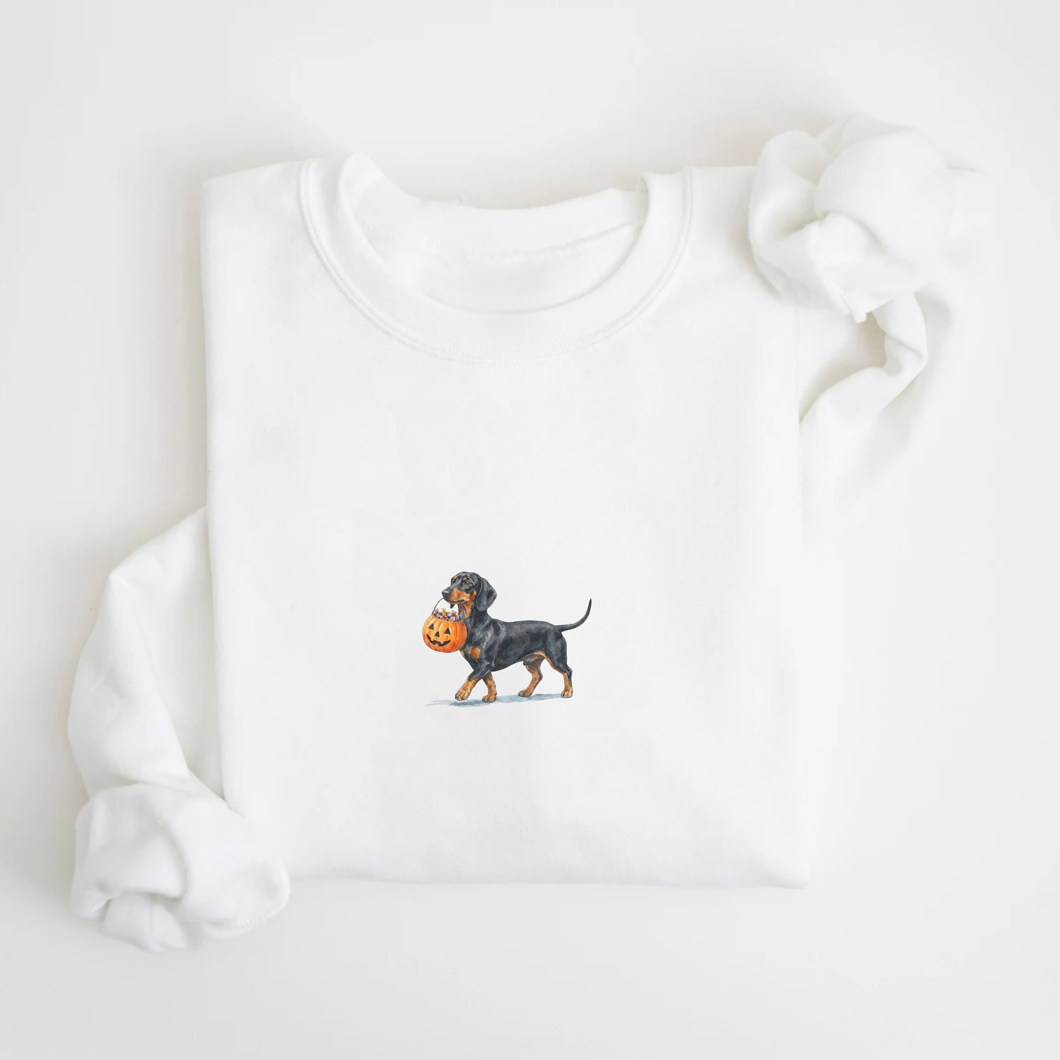 Dachshund SH Black And Tan Halloween Sweatshirt