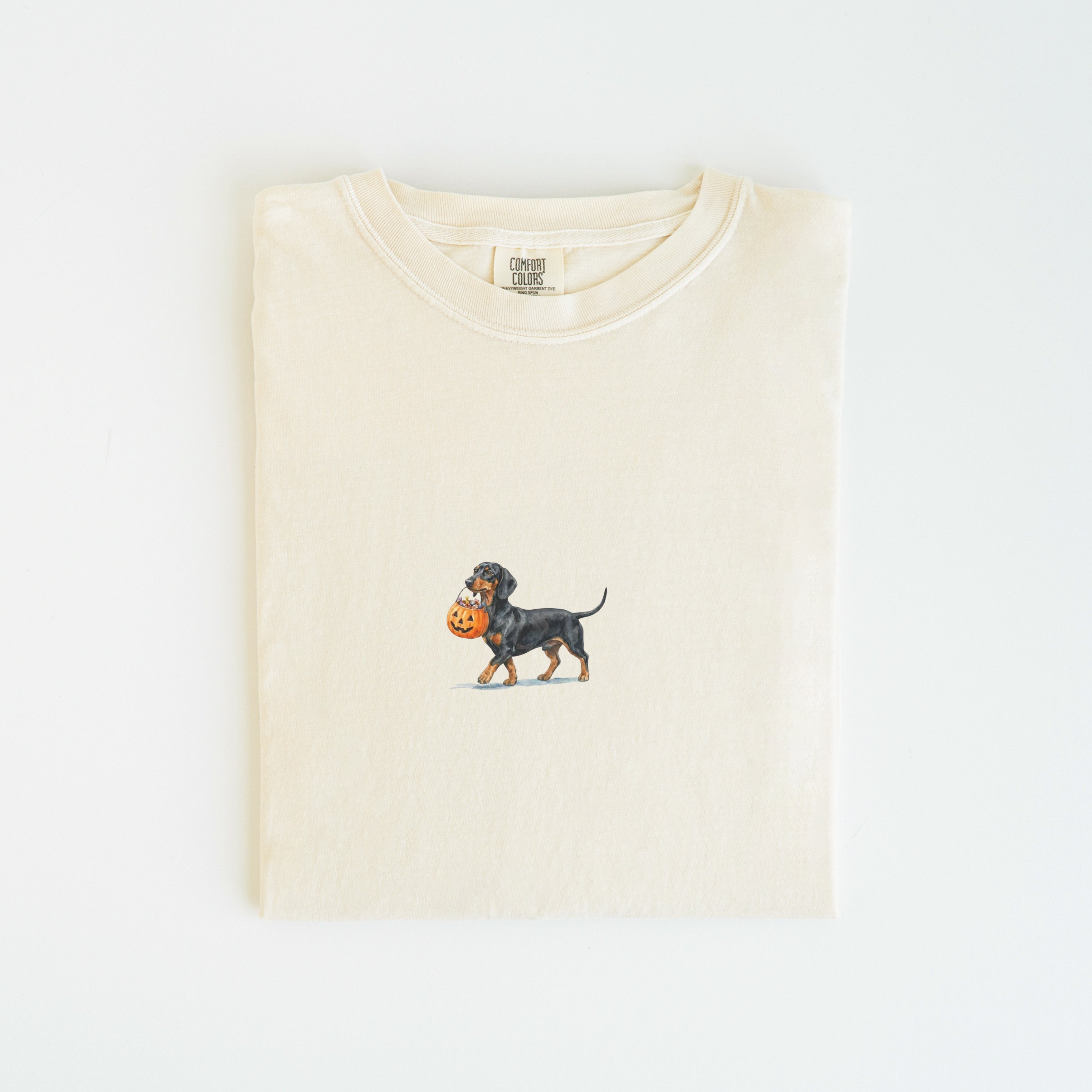 Dachshund SH Black and Tan Halloween T-shirt