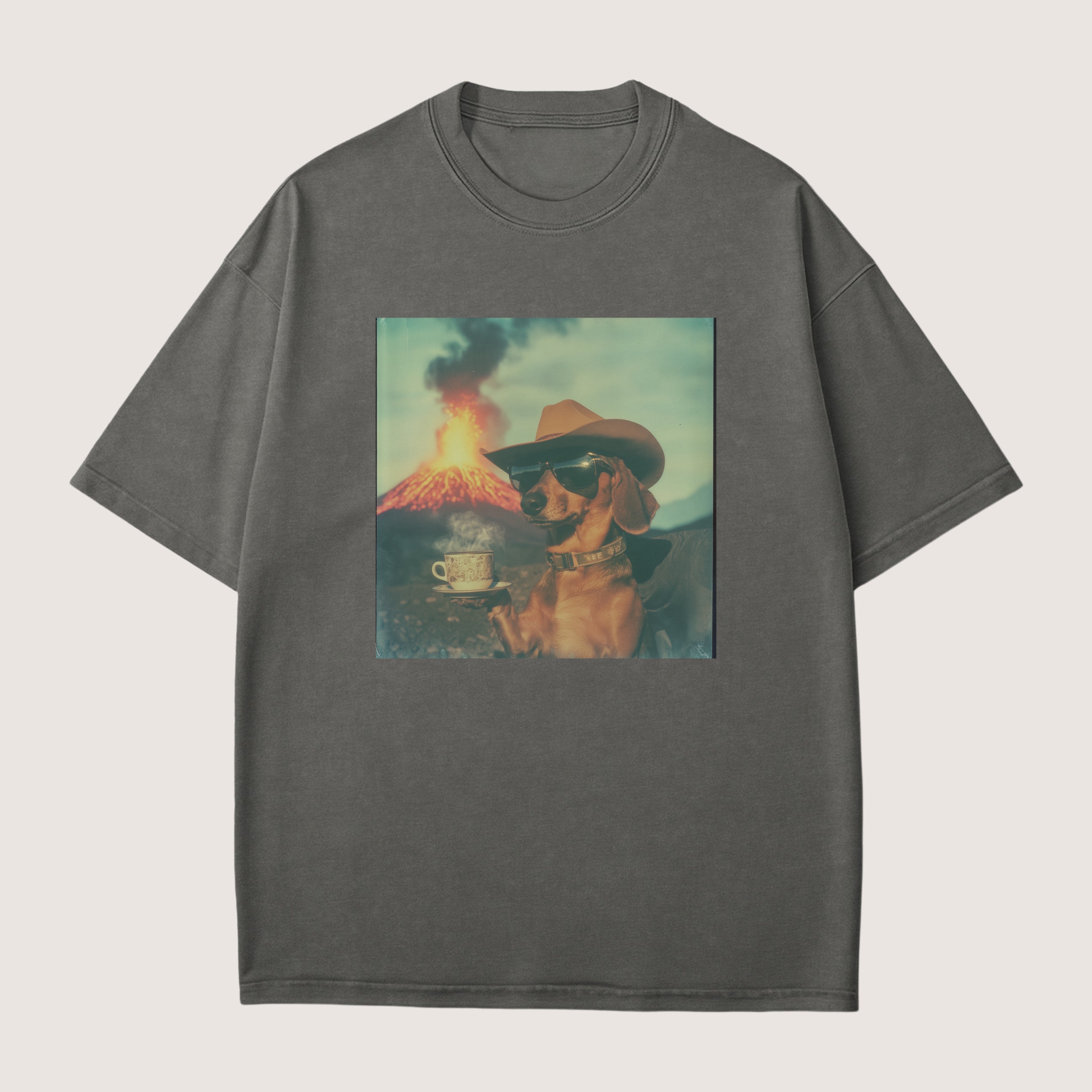 Dachshund Short Haired Dog Volcano Shirt