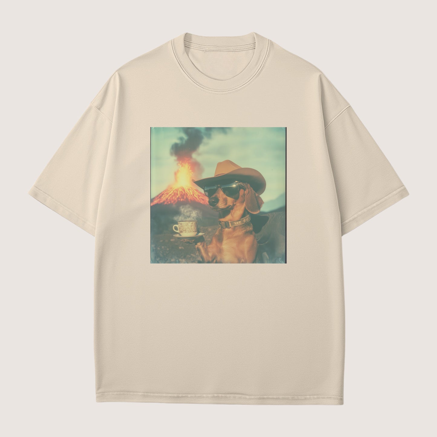 Dachshund Short Haired Dog Volcano Shirt